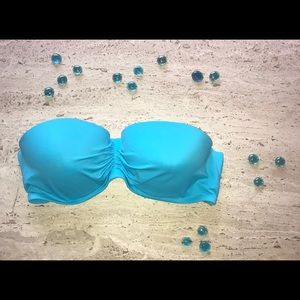 Blue Victoria’s Secret strapless top